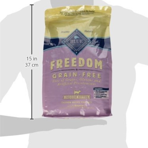 Blue Buffalo Freedom Grain Free Natural Indoor Kitten Dry Cat Foo...
