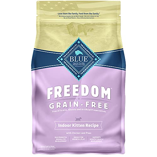 Blue Buffalo Freedom Grain Free Natural Indoor Kitten Dry Cat Foo...
