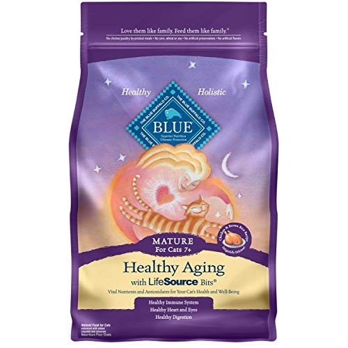 Blue Buffalo Healthy Aging Natural Mature Dry Cat Food, Chicken &...