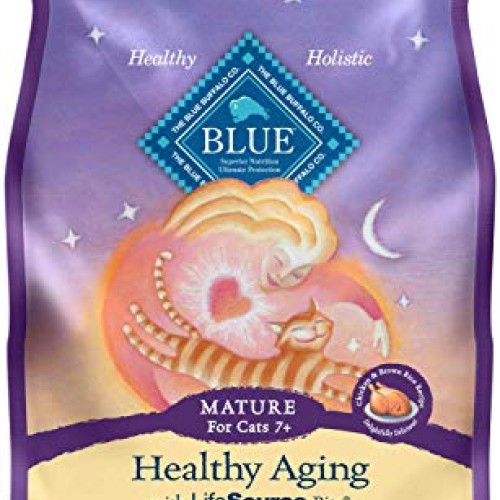 Blue Buffalo Healthy Aging Natural Mature Dry Cat Food, Chicken &...