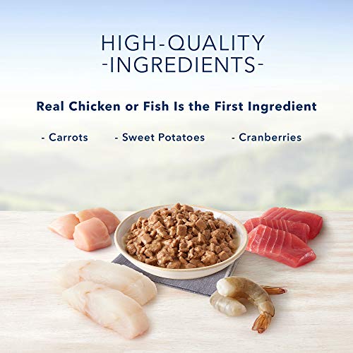 Blue Buffalo Healthy Gourmet Natural Adult Flaked Wet Cat Food Va...