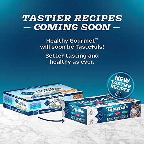 Blue Buffalo Healthy Gourmet Natural Adult Flaked Wet Cat Food Va...