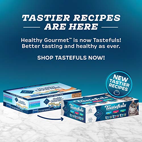 Blue Buffalo Healthy Gourmet Natural Adult Flaked Wet Cat Food Va...