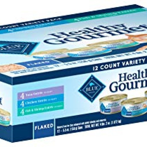 Blue Buffalo Healthy Gourmet Natural Adult Flaked Wet Cat Food Va...