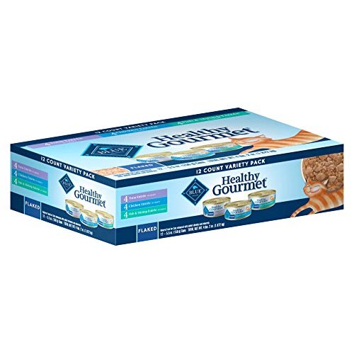 Blue Buffalo Healthy Gourmet Natural Adult Flaked Wet Cat Food Va...