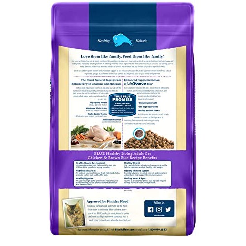 Blue Buffalo Healthy Living Natural Adult Dry Cat Food, Chicken &...