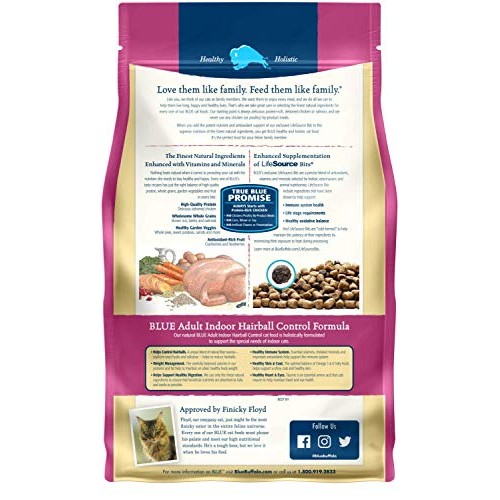 Blue Buffalo Indoor Hairball Control Natural Adult Dry Cat Food, ...