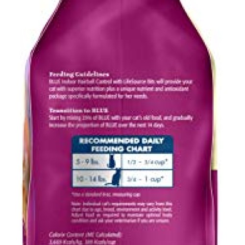 Blue Buffalo Indoor Hairball Control Natural Adult Dry Cat Food, ...