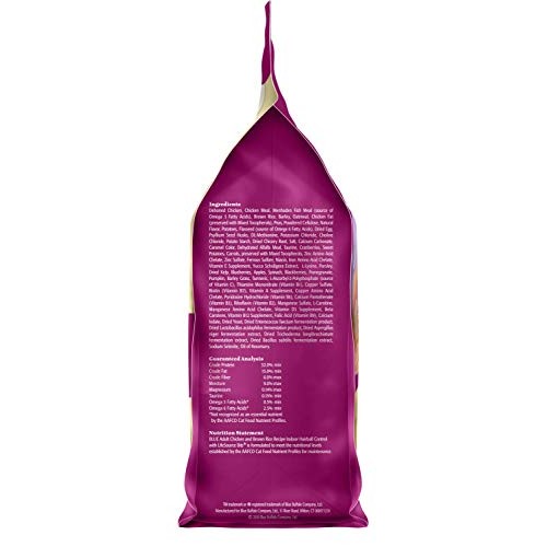 Blue Buffalo Indoor Hairball Control Natural Adult Dry Cat Food, ...