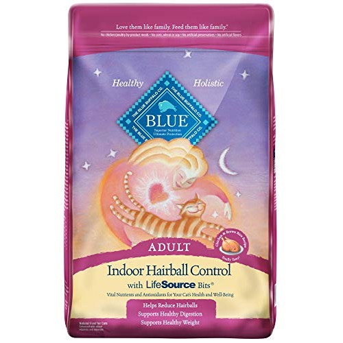 Blue Buffalo Indoor Hairball Control Natural Adult Dry Cat Food, ...