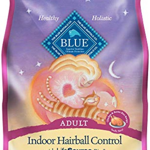 Blue Buffalo Indoor Hairball Control Natural Adult Dry Cat Food, ...