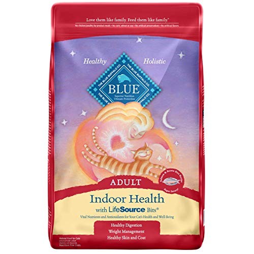 Blue Buffalo Indoor Health Natural Adult Dry Cat Food, Salmon & B...