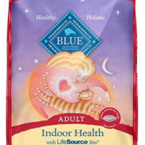 Blue Buffalo Indoor Health Natural Adult Dry Cat Food, Salmon & B...