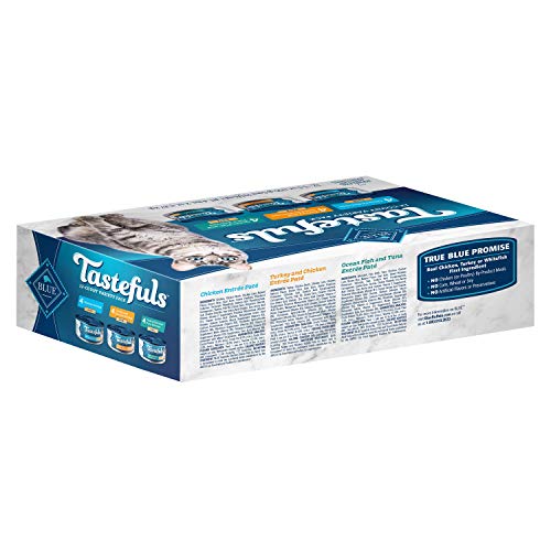 Blue Buffalo Tastefuls Natural Pate Wet Cat Food Variety Pack, Ch...