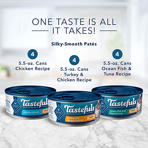 Blue Buffalo Tastefuls Natural Pate Wet Cat Food Variety Pack, Ch...