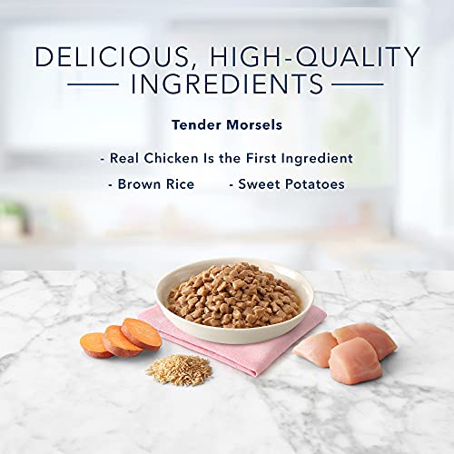 Blue Buffalo Tastefuls Natural Tender Morsels Wet Cat Food, Chick...