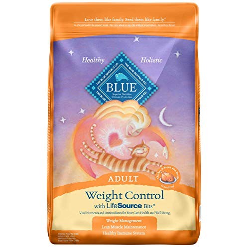 Blue Buffalo Weight Control Natural Adult Dry Cat Food, Chicken &...