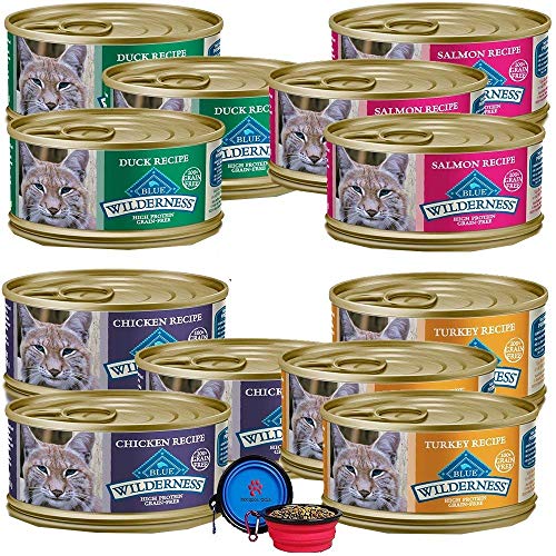 Blue Buffalo Wilderness Cat Food Variety Bundle - No Grain Gourme...