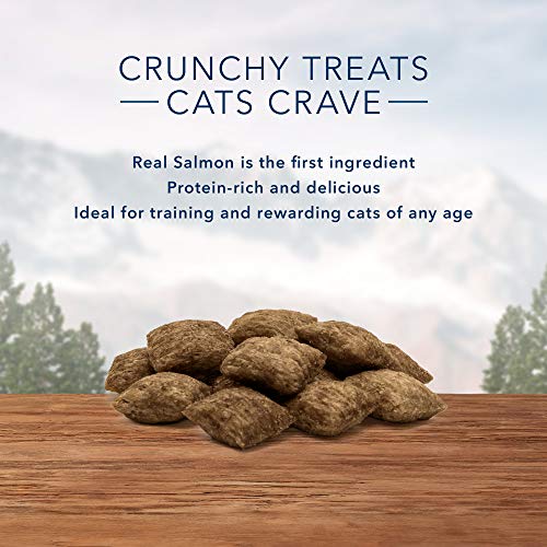 Blue Buffalo Wilderness Crunchy Cat Treats, Salmon 12-oz Tub