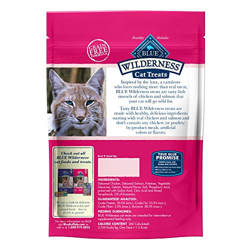 Blue Buffalo Wilderness Grain Free Soft-Moist Cat Treats, Chicken...