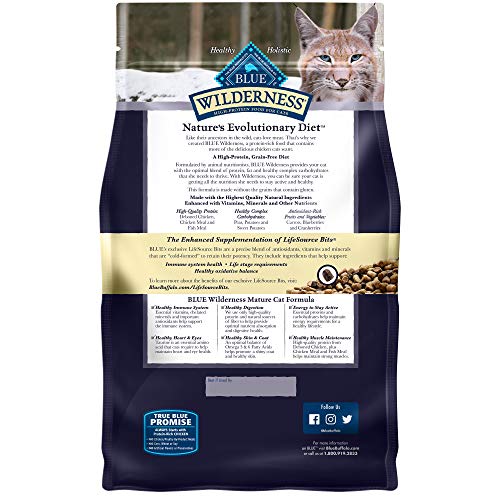 Blue Buffalo Wilderness High Protein, Natural Mature Dry Cat Food...