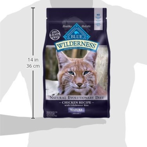 Blue Buffalo Wilderness High Protein, Natural Mature Dry Cat Food...