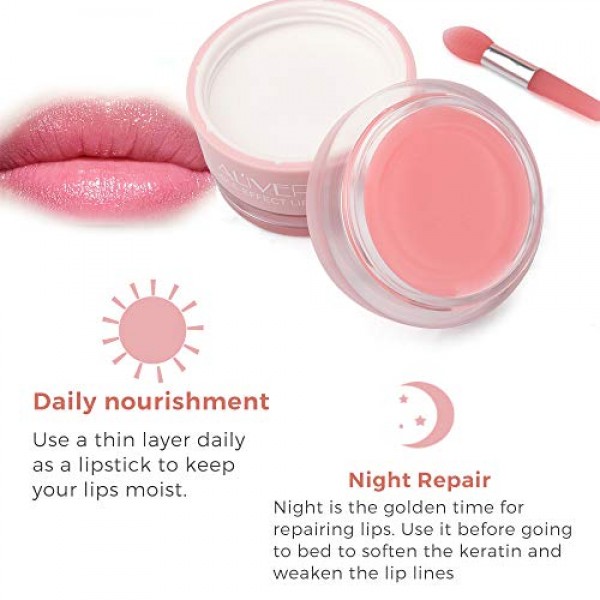 Lip Scrub,Double Effect Lip Sleeping Mask, Lip Treatment,Strawber...