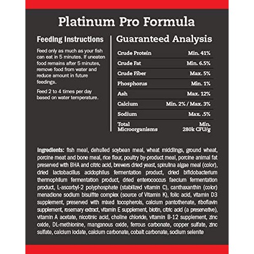 Blue Ridge Fish Food 14lb, Platinum Professional Formula 3/16 ...