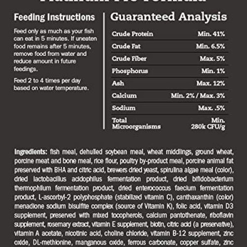 Blue Ridge Fish Food 14lb, Platinum Professional Formula 3/16 ...