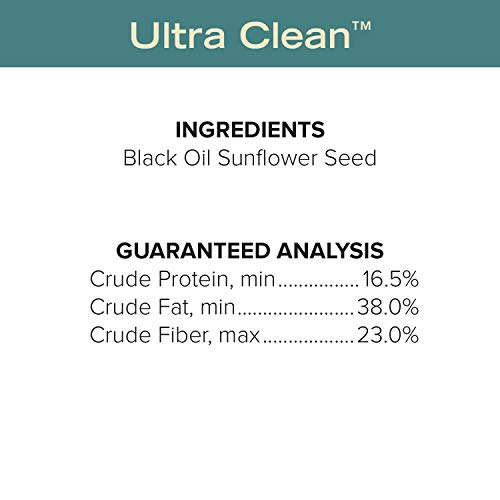 Ultra Clean Premium Black Oil Sunflower Wild Bird Seed 20 Pound