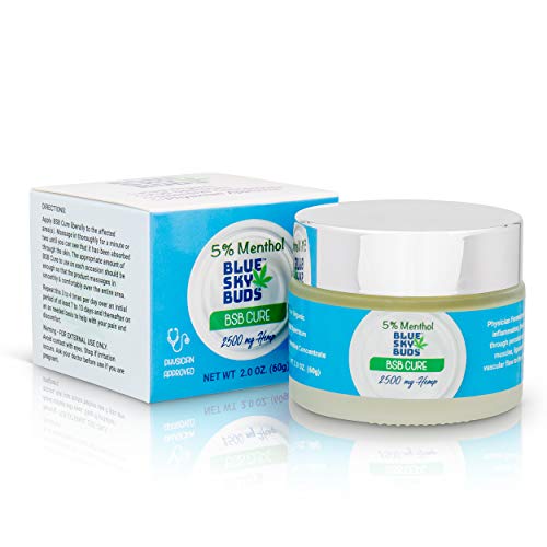 BSB Cure Organic 2500 mg Hemp Infused Oil with 5% Menthol Pain Ba...