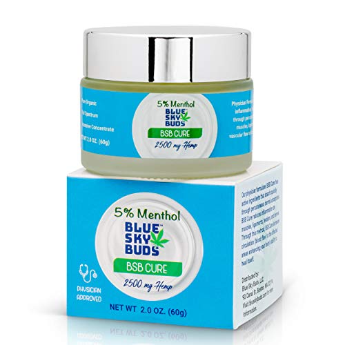 BSB Cure Organic 2500 mg Hemp Infused Oil with 5% Menthol Pain Ba...