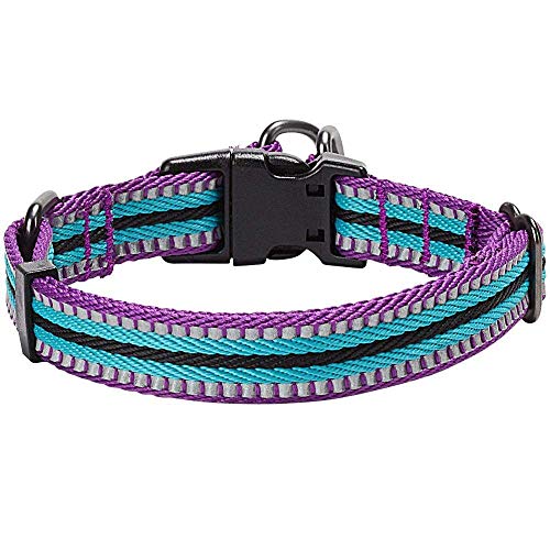 Blueberry Pet 10+ Colors 3M Reflective Multi-Colored Stripe Adjus...