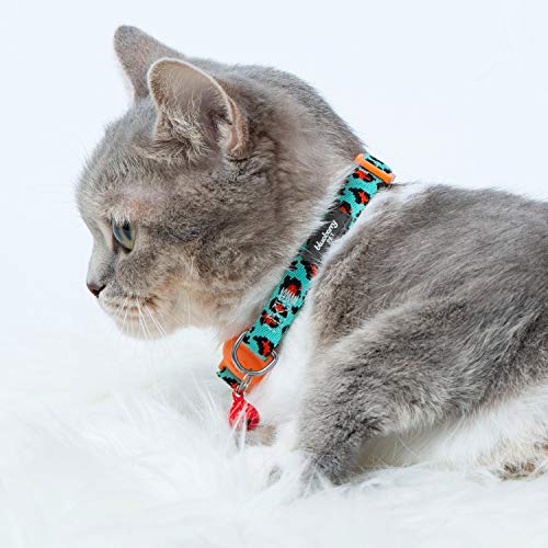 Blueberry Pet Pack of 2 Cat Collars, Hunting Expedition with Fish...