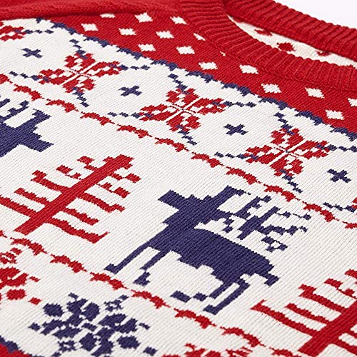Blueberry Pet Unisex Ugly Christmas Reindeer Pullover Sweater in ...