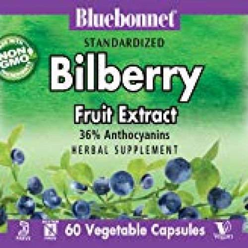 BlueBonnet Bilberry Fruit Extract Supplement, 60 Count