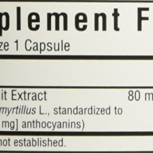 BlueBonnet Bilberry Fruit Extract Supplement, 60 Count