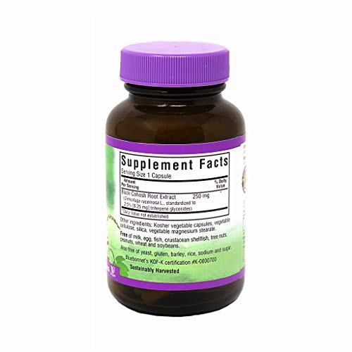 BlueBonnet Black Cohosh Root Extract Supplement, 60 Count, White