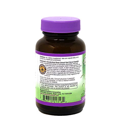 BlueBonnet Black Cohosh Root Extract Supplement, 60 Count, White