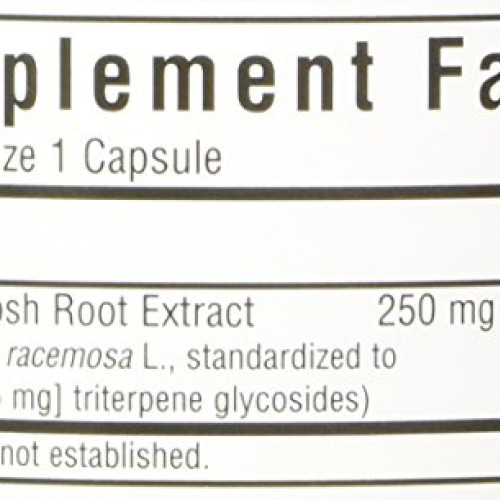 BlueBonnet Black Cohosh Root Extract Supplement, 60 Count, White