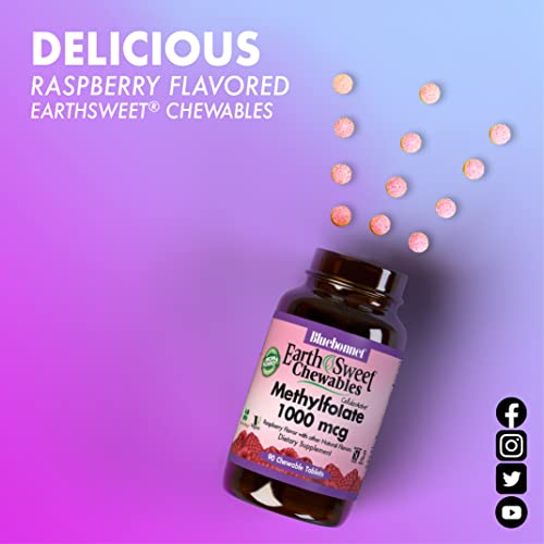 BlueBonnet Earth Sweet Cellular Active Methylfolate 1000 mcg Chew...