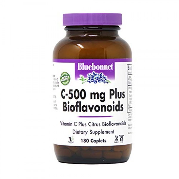 Bluebonnet Nutrition C-500 mg Plus Bioflavonoids Caplets, Vitamin...