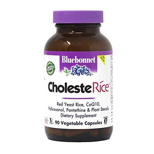 Bluebonnet Nutrition CholesteRice Vegetable Capsules, Red Yeast R...