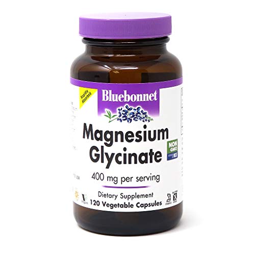 Bluebonnet Nutrition Magnesium Glycinate 400mg Maximum Absorption...