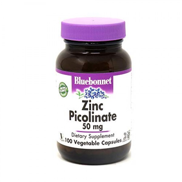 Bluebonnet Nutrition Zinc Picolinate 50 mg Vegetable Capsules, Be...
