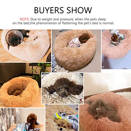 Blusea Donut Cuddler Pet Bed, Self Warming Cat Bed, Ultra-Soft Do...