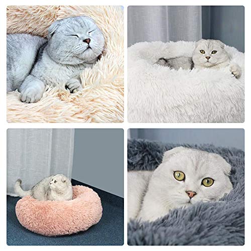 Blusea Donut Cuddler Pet Bed, Self Warming Cat Bed, Ultra-Soft Do...
