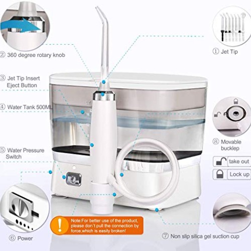 Blusmart Cordless Water Flossers for Teeth 500ML, Portable Dental...