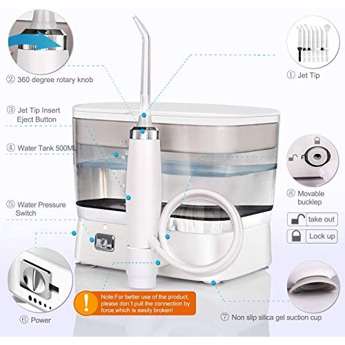 Blusmart Cordless Water Flossers for Teeth 500ML, Portable Dental...