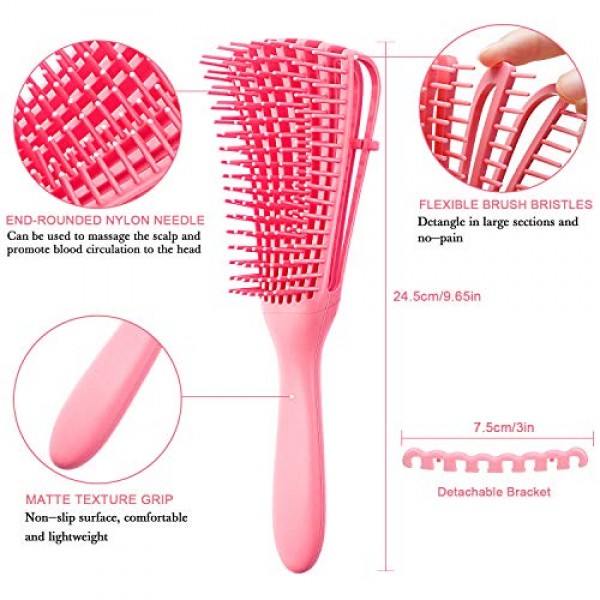 2 Pieces Detangling Brush for Afro America/ African Hair Textured...